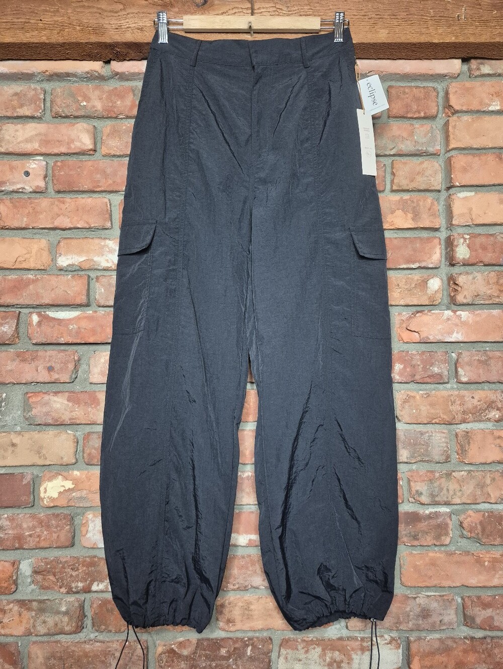 Love Tree NWT Parachute Cargo Pants High Rise Nylon Utility Bungee Hem